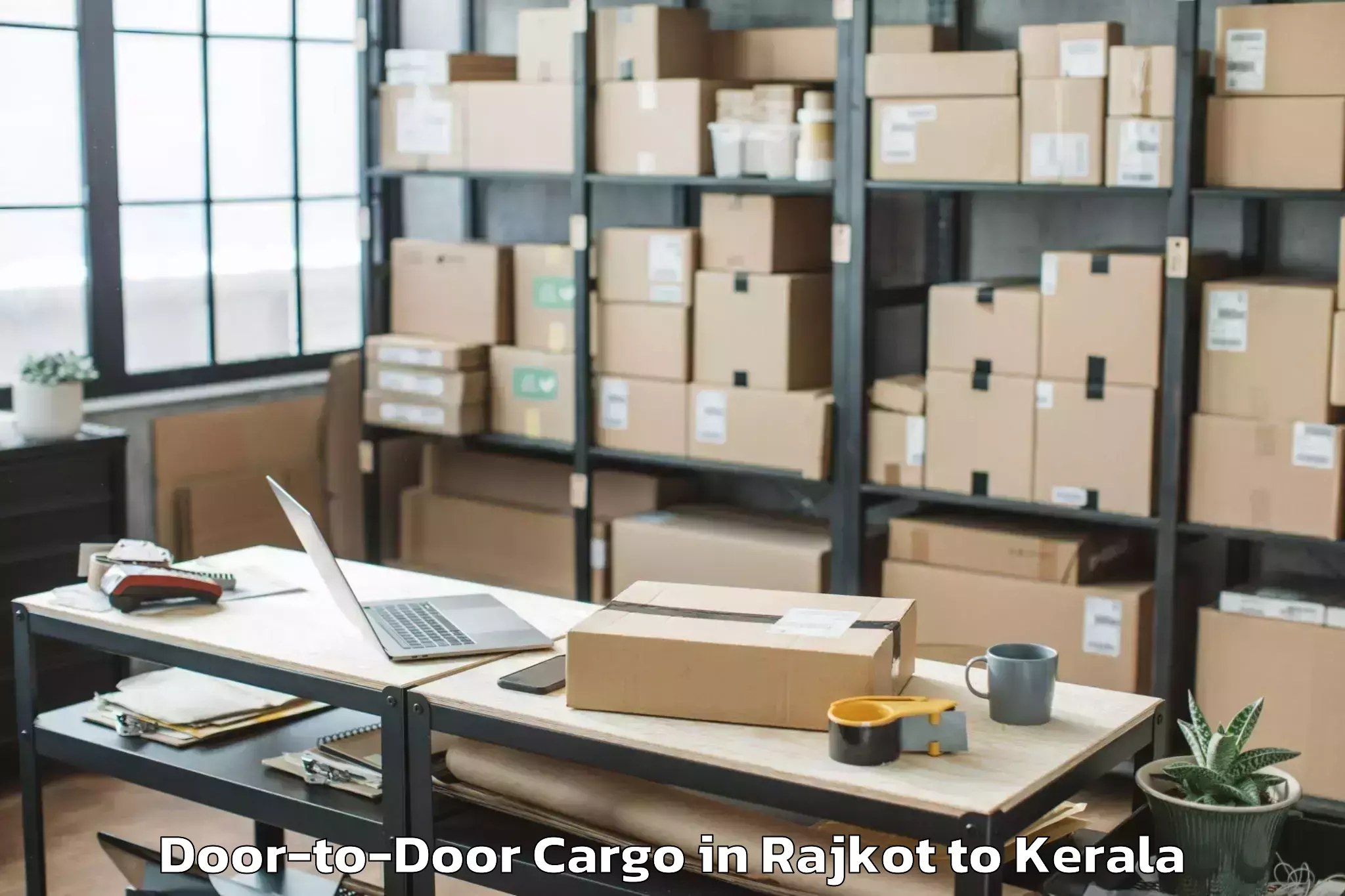 Quality Rajkot to Thiruvananthapuram Airport Trv Door To Door Cargo